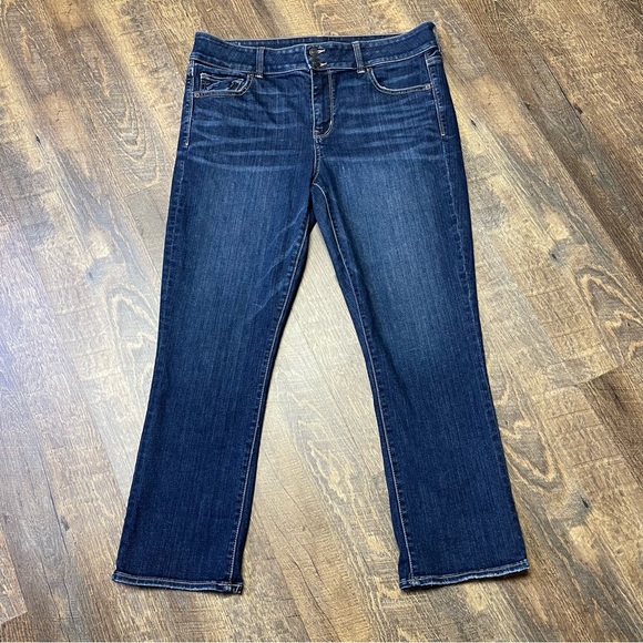 American Eagle Outfitters Denim - American Eagle Artist Crop Jeans Women Size 16 Long Next Level Stretch Dark Wash